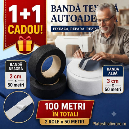 Bandă Textilă Autoadezivă 1 + 1 🎁