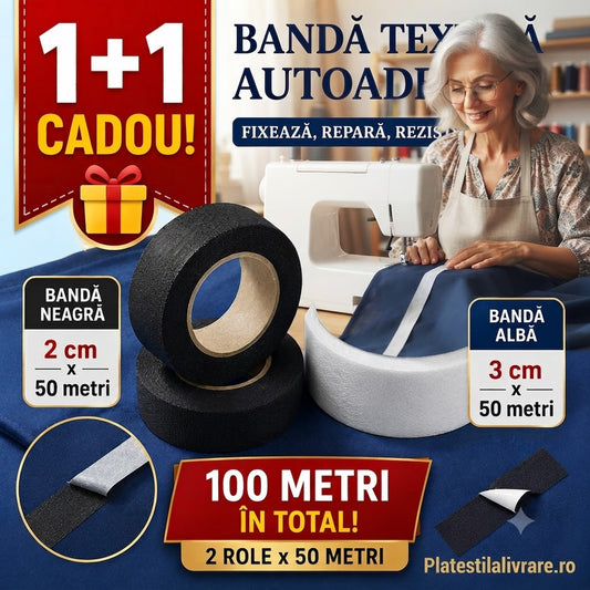 Bandă Textilă Autoadezivă - 1 +1 🎁 GRATIS