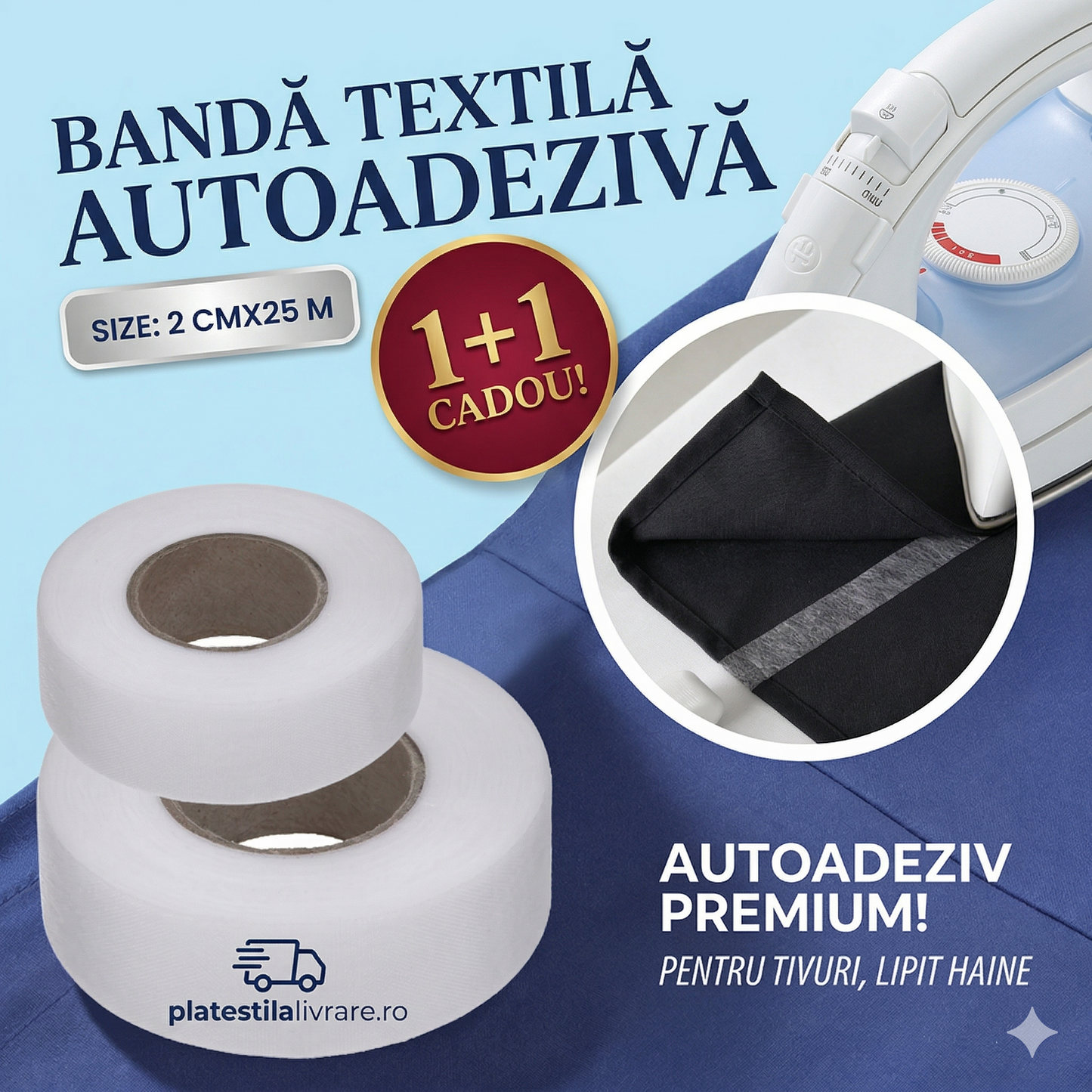 Bandă Textilă Autoadezivă Pagina noua