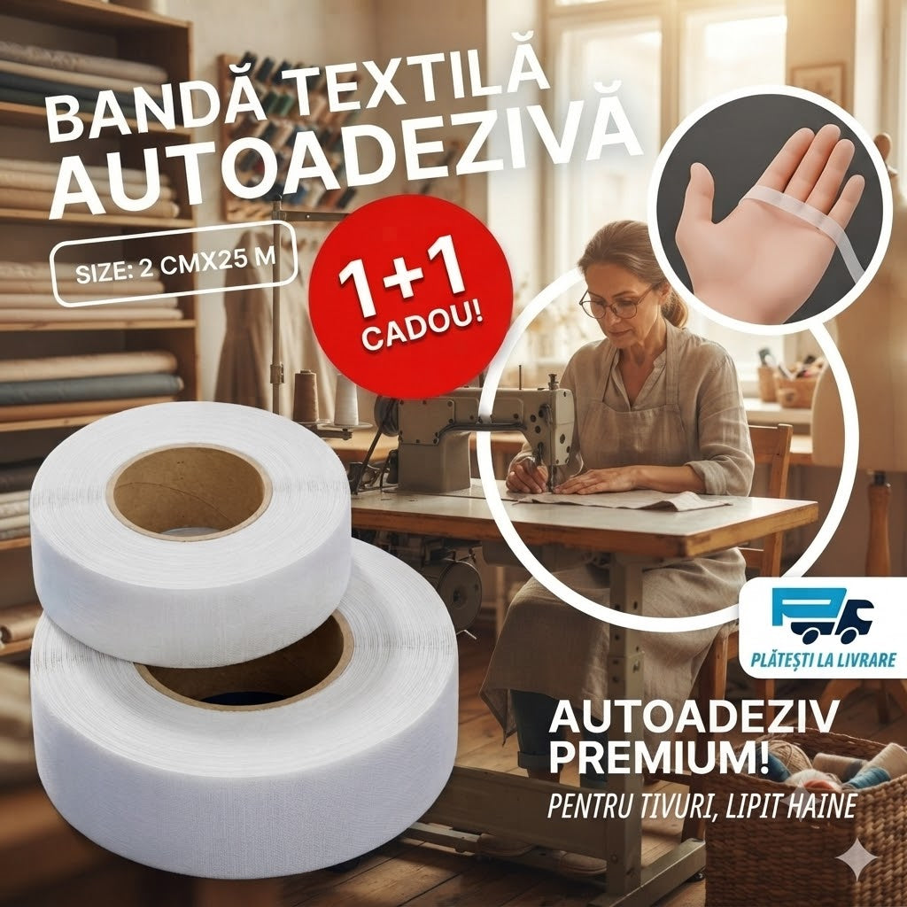 Bandă Textilă Tivuri - 1+1 🎁 GRATIS